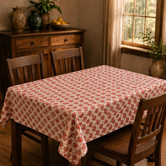 Red Strawberry Faux Crochet  Tablecloth (Creator Uploaded)