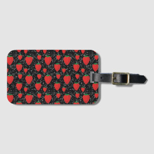 Red Strawberry Fruit Lovers Sweet Berries Elegant Luggage Tag