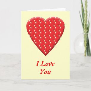 Red Strawberry Heart. Card