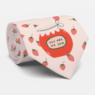 Red Strawberry Jam Tie