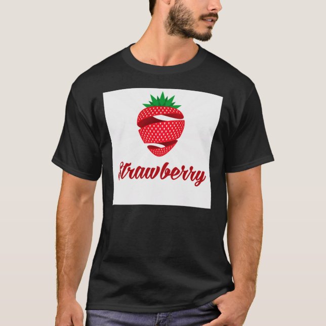 Red Strawberry Logo Essential T-Shirt (Front)