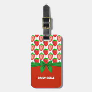 Red Strawberry Luggage Tag