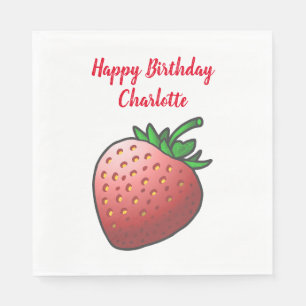 Red Strawberry Napkin