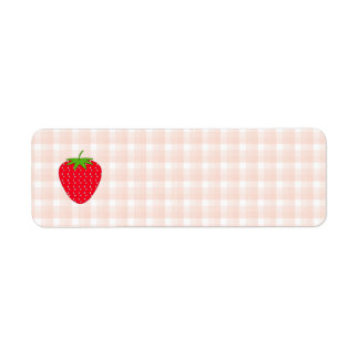 Red Strawberry on Gingham Check.