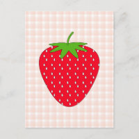 Red Strawberry on Gingham Check.