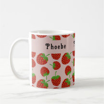 Red Strawberry Pattern Custom Name