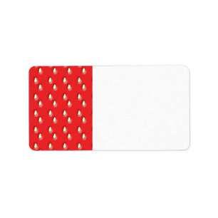 Red Strawberry Pattern. Label