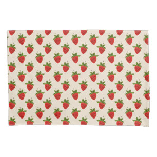 Red Strawberry Pattern  Pillowcase