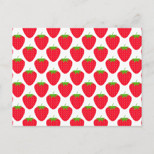 Red Strawberry Pattern. Postcard