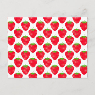 Red Strawberry Pattern. Postcard