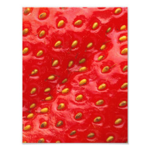 Red Strawberry Texture Photo Print