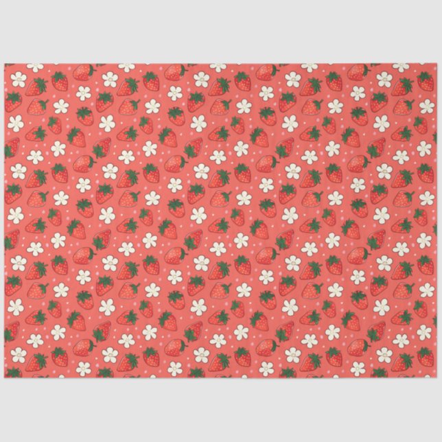 Red Strawberry  Tissue Paper (Front)