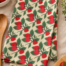 Red Strawberry Vine Monogram Vintage