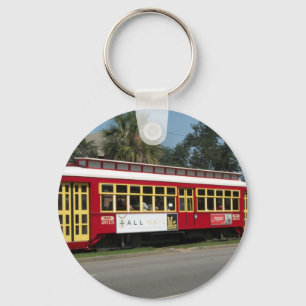Red Streetcar Key Ring
