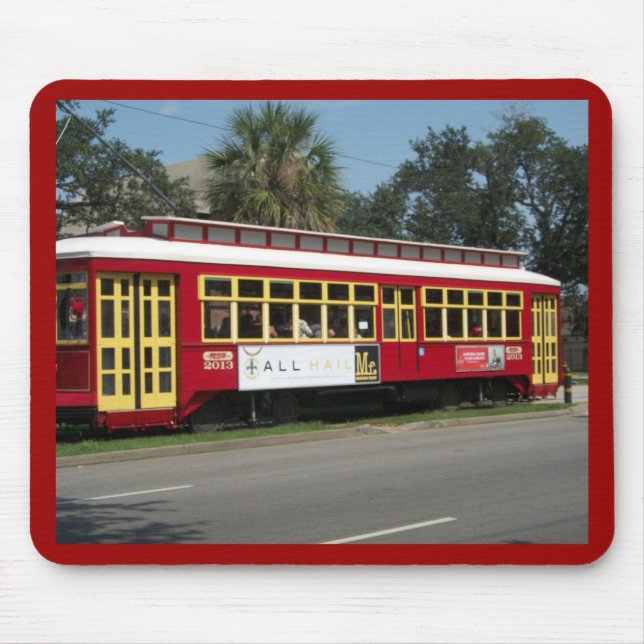 Red Streetcar Mouse Mat (Front)
