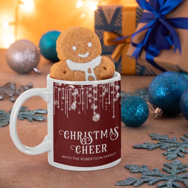 Red String Lights Christmas Party Coffee Mug (Creator Uploaded)
