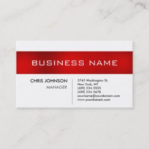 Red Stripe Black White Charming Business Card