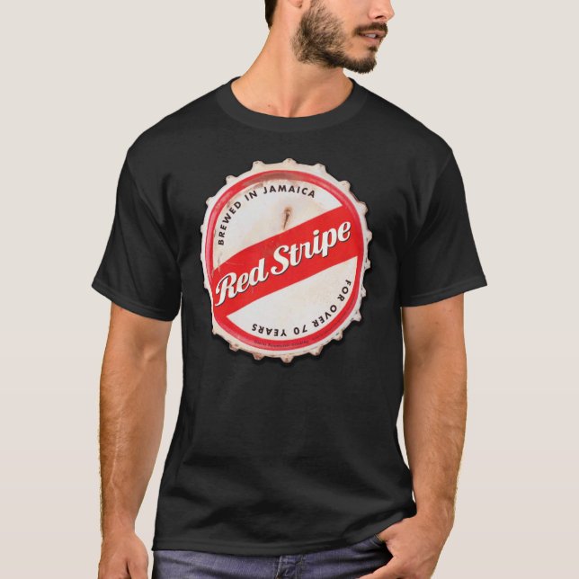 Red Stripe Bottle Cap Essential T-Shirt (Front)