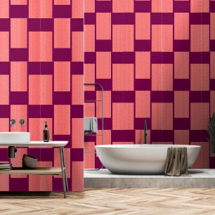 Red Stripe Burgundy Wallpaper