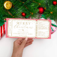Red Stripe Concert Ticket Gift Voucher Card