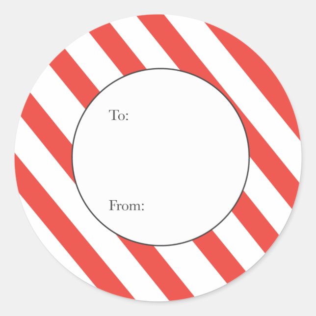 Red Stripe Gift Tag (Front)