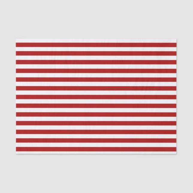Red Stripe Holiday Tissue Paper (Front)