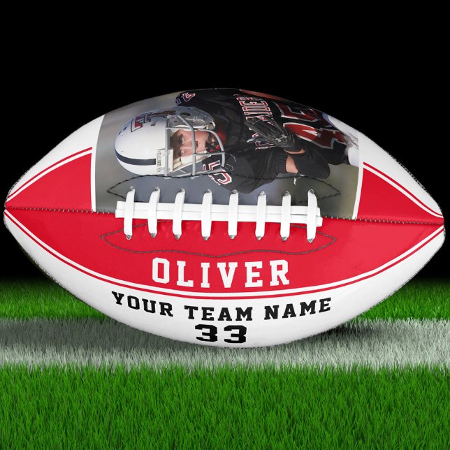 Red Stripe Player Name Number Team Photo American Football (Creator Uploaded)