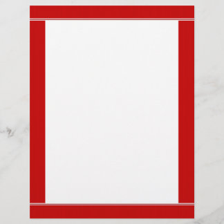 Red Striped Bordered Letterhead
