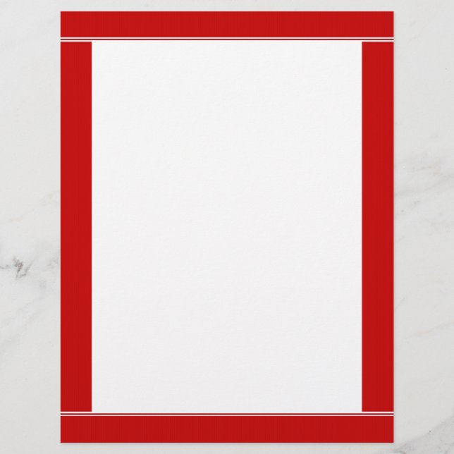Red Striped Bordered Letterhead (Front)