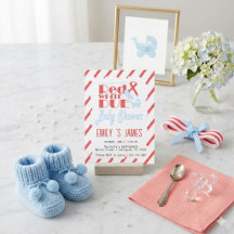 Red Striped Coquette Baby Shower