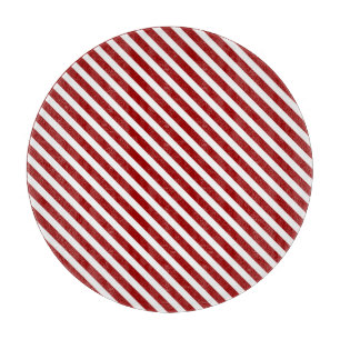 Red Striped Cutting Board