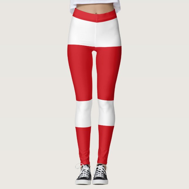 Red striped leggings (Front)