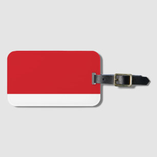 Red striped luggage tag