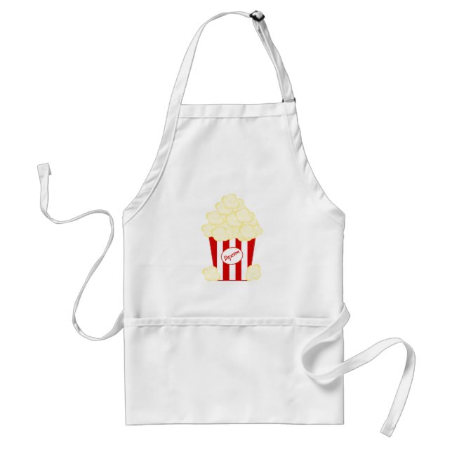 Red Striped Movie Popcorn Standard Apron (Front)