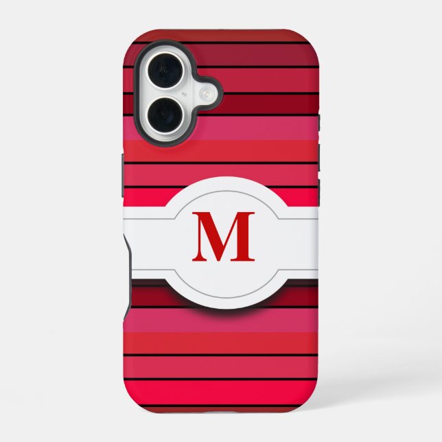 Red striped pattern iPhone 5/5s Wallet Case (Back)