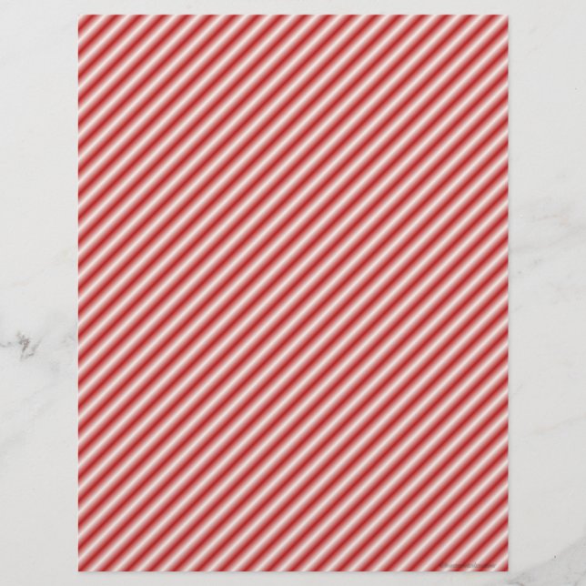 Red Striped Scrapbook Paper (Front)