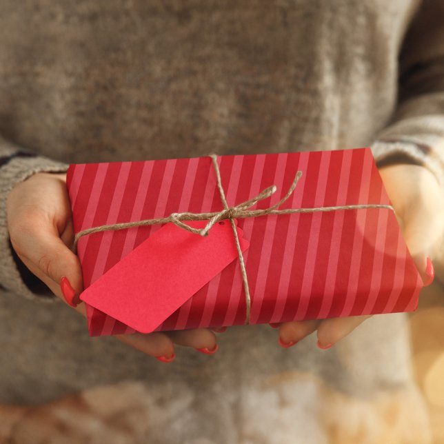 Red Striped Simple Pattern  Tissue Paper (Simple red striped tissue paper. )