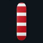 Red striped skateboard<br><div class="desc">Red stripes christmas themed pattern.</div>