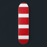 Red striped skateboard<br><div class="desc">Red stripes christmas themed pattern.</div>