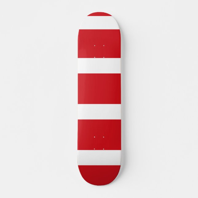 Red striped skateboard (Front)