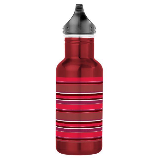 Red stripes 532 ml water bottle (Right)