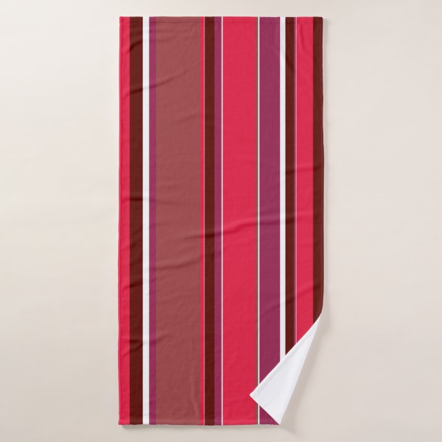 Red stripes bath towel (Bath Towel)