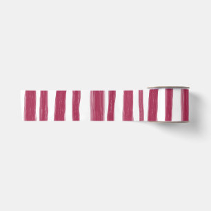 Red Stripes Bordeaux Satin Ribbon