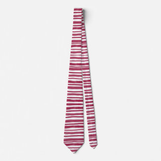 Red Stripes Bordeaux  Tie
