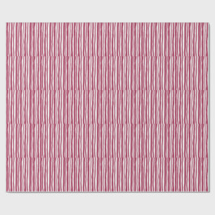 Red Stripes Bordeaux Wrapping Paper