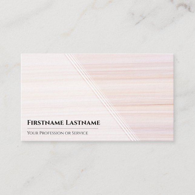 Red stripes bright marble surface elegant white business card (Front)