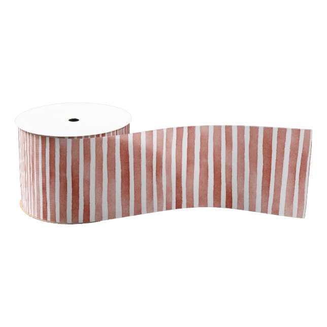 Red Stripes Christmas  Grosgrain Ribbon (Spool)