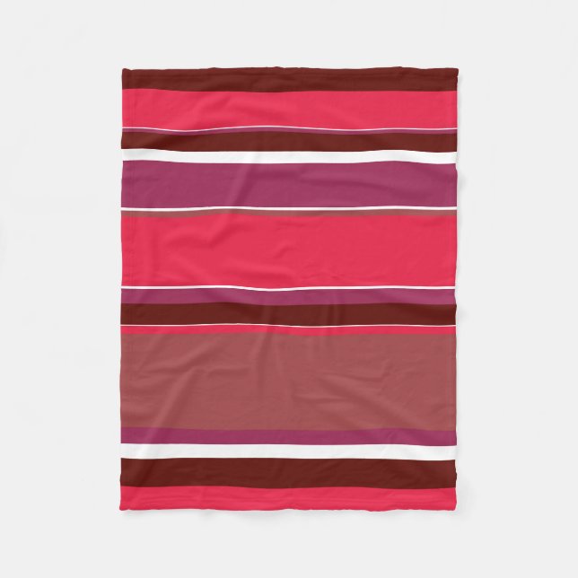 Red stripes fleece blanket (Front)