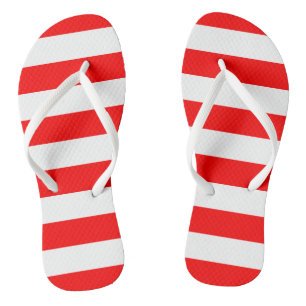 Red Stripes Flip Flops