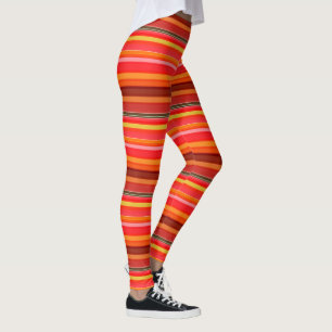 Red Stripes Leggings